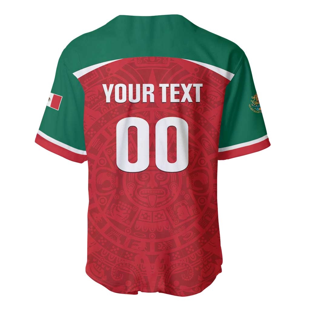 Custom Baseball Mexico Diablos Rojos Baseball Jersey Red Devils Aztec Pattern