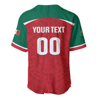 Custom Baseball Mexico Diablos Rojos Baseball Jersey Red Devils Aztec Pattern