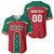Custom Baseball Mexico Diablos Rojos Baseball Jersey Red Devils Aztec Pattern