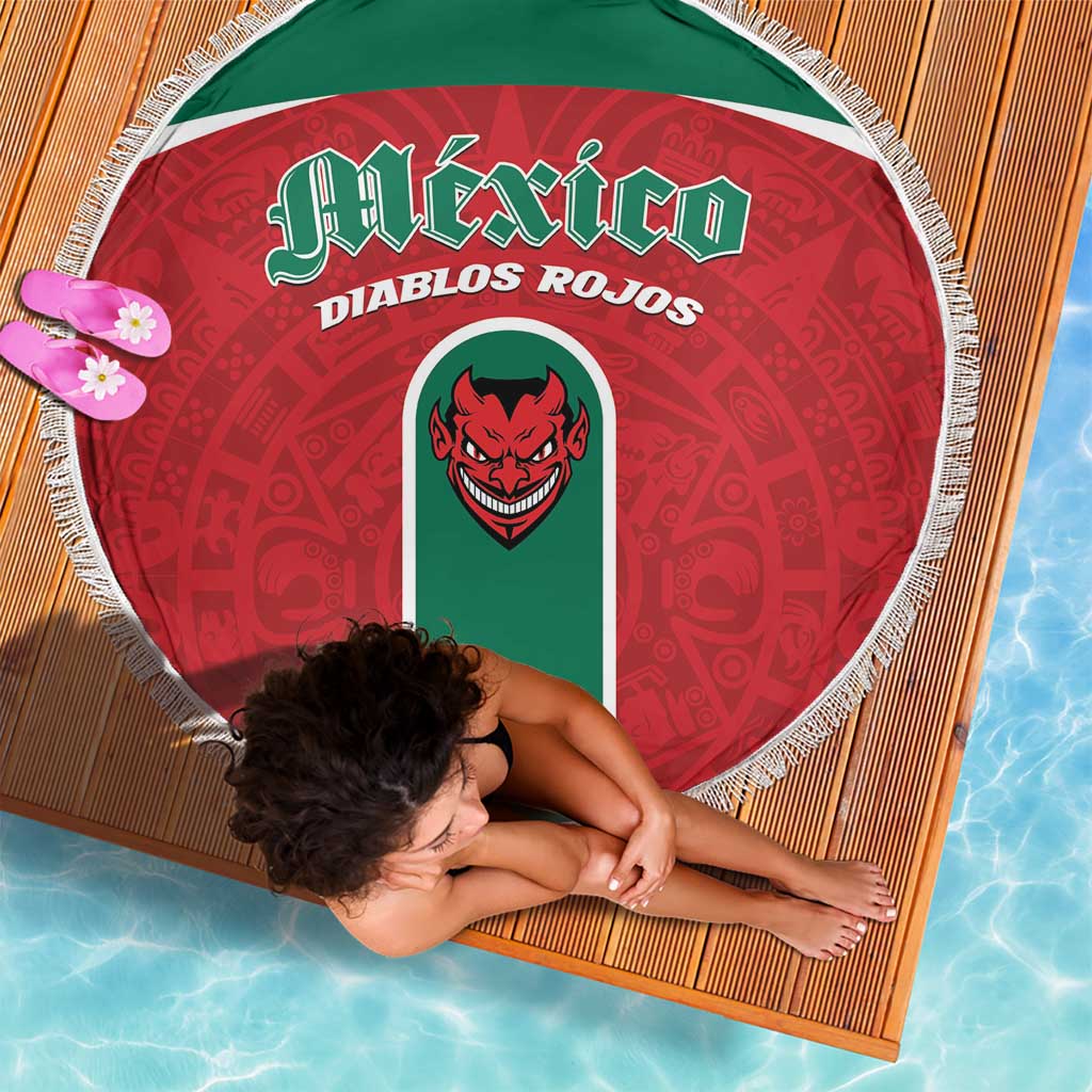 Baseball Mexico Diablos Rojos Beach Blanket Red Devils Aztec Pattern