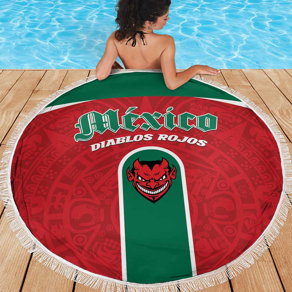 Baseball Mexico Diablos Rojos Beach Blanket Red Devils Aztec Pattern