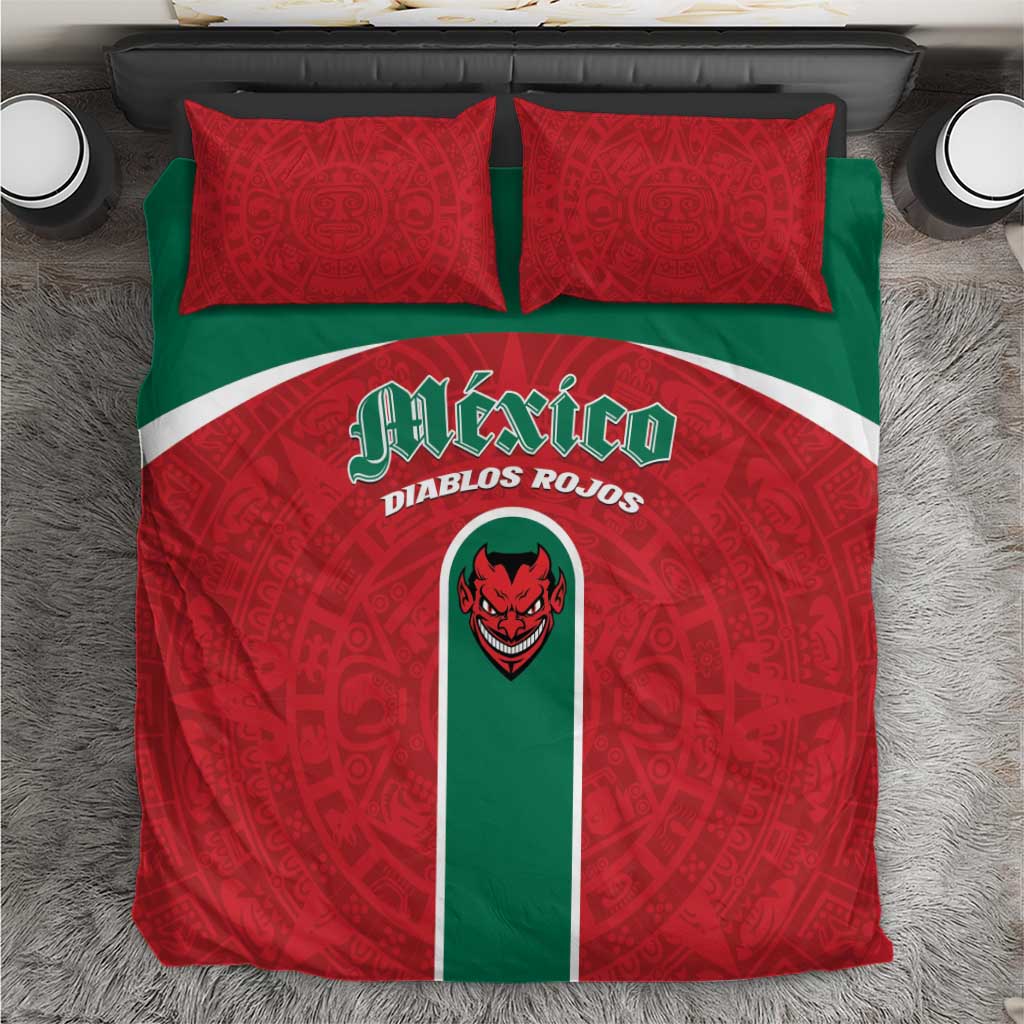 Baseball Mexico Diablos Rojos Bedding Set Red Devils Aztec Pattern