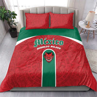 Baseball Mexico Diablos Rojos Bedding Set Red Devils Aztec Pattern