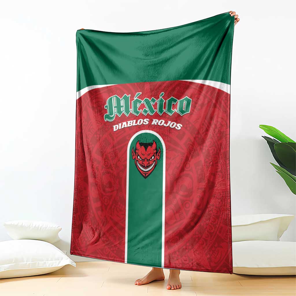 Baseball Mexico Diablos Rojos Blanket Red Devils Aztec Pattern