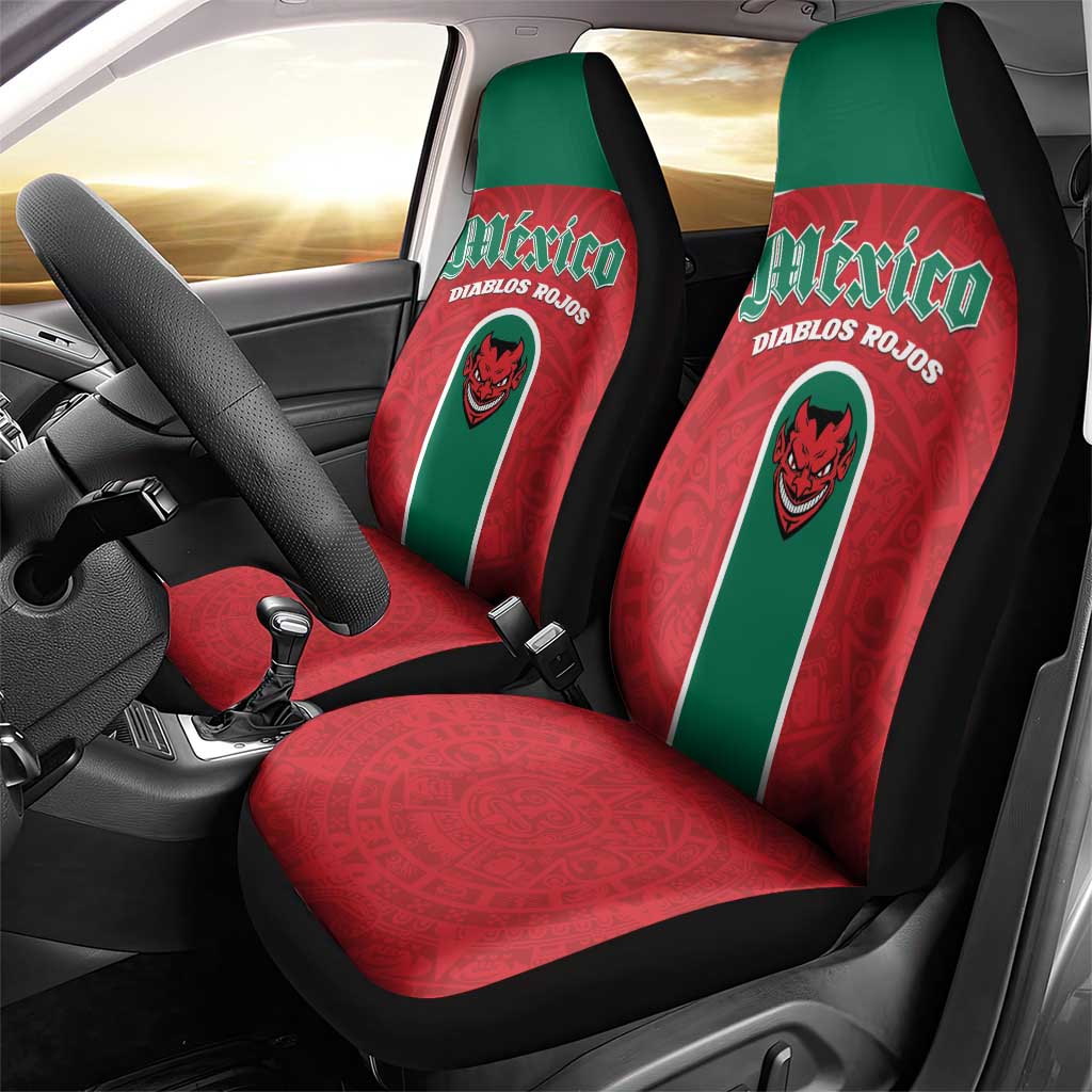 Baseball Mexico Diablos Rojos Car Seat Cover Red Devils Aztec Pattern