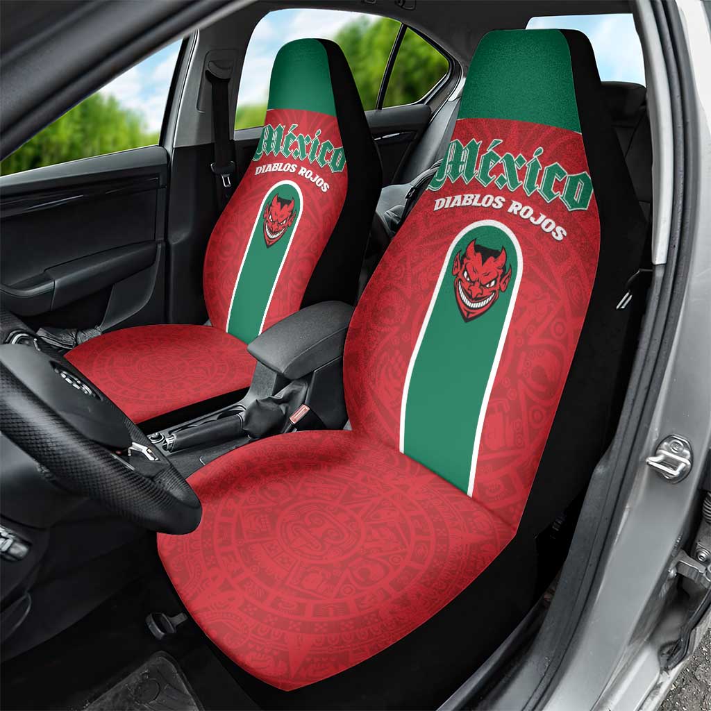 Baseball Mexico Diablos Rojos Car Seat Cover Red Devils Aztec Pattern