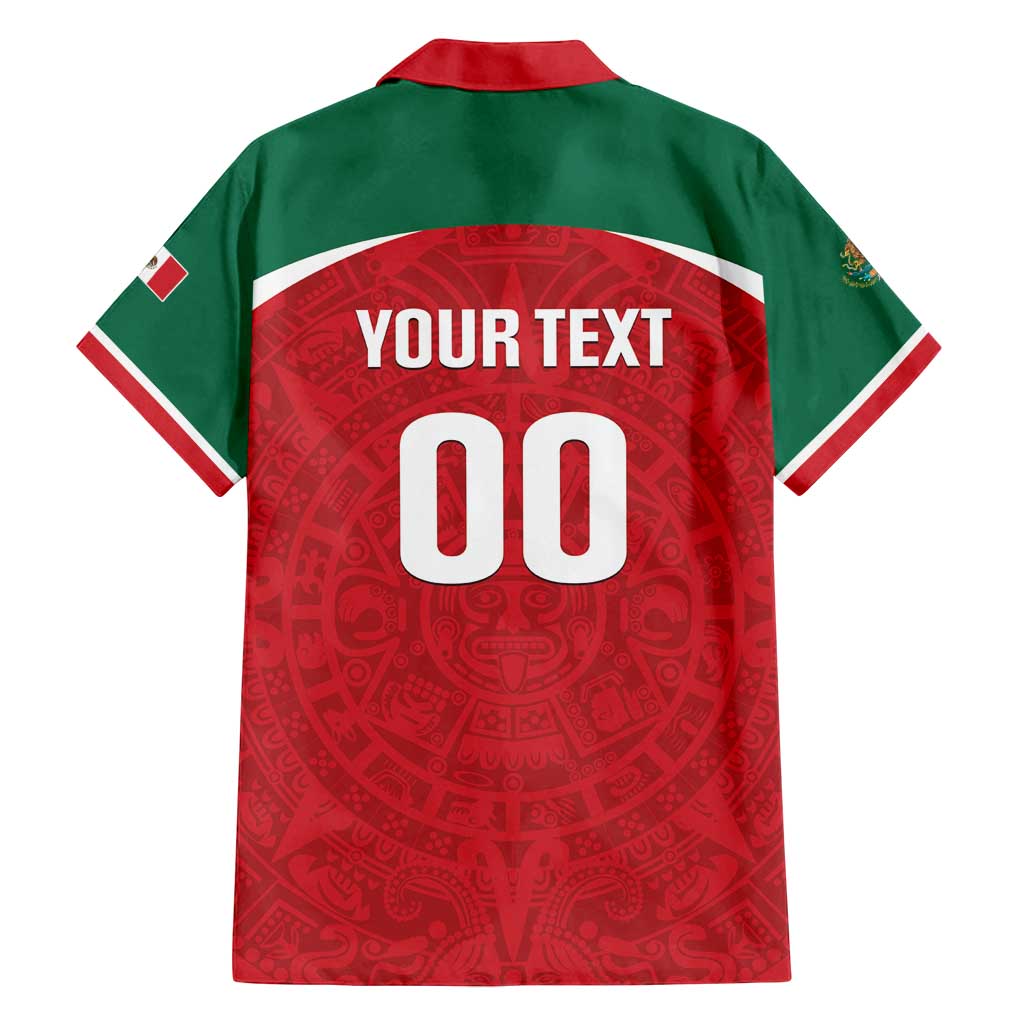 Custom Baseball Mexico Diablos Rojos Family Matching Long Sleeve Bodycon Dress and Hawaiian Shirt Red Devils Aztec Pattern