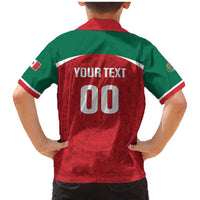 Custom Baseball Mexico Diablos Rojos Family Matching Mermaid Dress and Hawaiian Shirt Red Devils Aztec Pattern