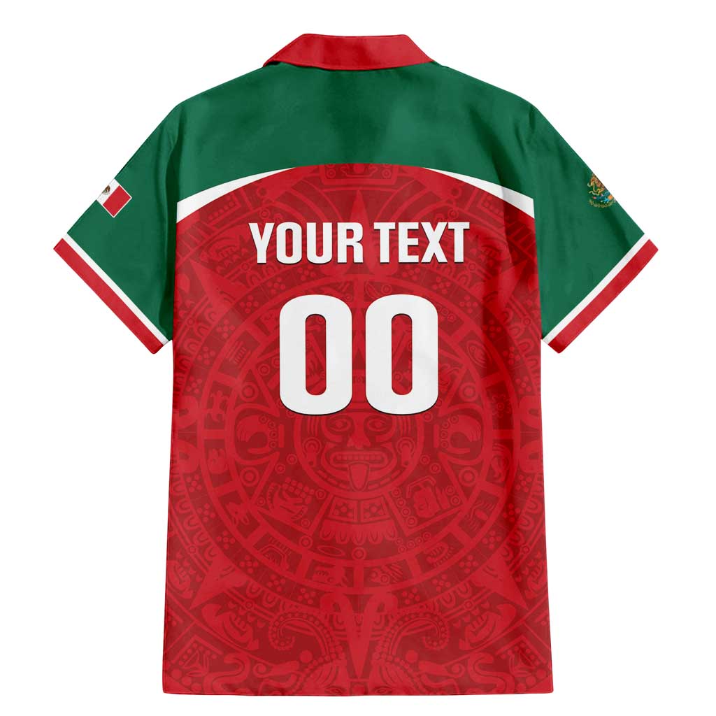 Custom Baseball Mexico Diablos Rojos Family Matching Mermaid Dress and Hawaiian Shirt Red Devils Aztec Pattern