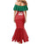 Custom Baseball Mexico Diablos Rojos Family Matching Mermaid Dress and Hawaiian Shirt Red Devils Aztec Pattern