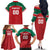 Custom Baseball Mexico Diablos Rojos Family Matching Off The Shoulder Long Sleeve Dress and Hawaiian Shirt Red Devils Aztec Pattern