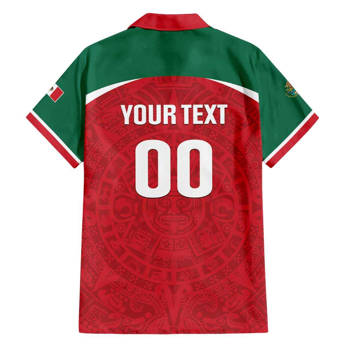 Custom Baseball Mexico Diablos Rojos Family Matching Off The Shoulder Long Sleeve Dress and Hawaiian Shirt Red Devils Aztec Pattern