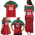 Custom Baseball Mexico Diablos Rojos Family Matching Puletasi and Hawaiian Shirt Red Devils Aztec Pattern