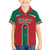 Custom Baseball Mexico Diablos Rojos Family Matching Short Sleeve Bodycon Dress and Hawaiian Shirt Red Devils Aztec Pattern