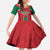 Custom Baseball Mexico Diablos Rojos Family Matching Summer Maxi Dress and Hawaiian Shirt Red Devils Aztec Pattern