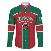 Custom Baseball Mexico Diablos Rojos Family Matching Tank Maxi Dress and Hawaiian Shirt Red Devils Aztec Pattern