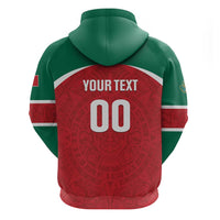 Custom Baseball Mexico Diablos Rojos Hoodie Red Devils Aztec Pattern