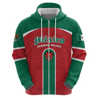 Custom Baseball Mexico Diablos Rojos Hoodie Red Devils Aztec Pattern