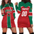 Custom Baseball Mexico Diablos Rojos Hoodie Dress Red Devils Aztec Pattern