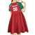 Custom Baseball Mexico Diablos Rojos Kid Short Sleeve Dress Red Devils Aztec Pattern