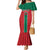 Custom Baseball Mexico Diablos Rojos Mermaid Dress Red Devils Aztec Pattern
