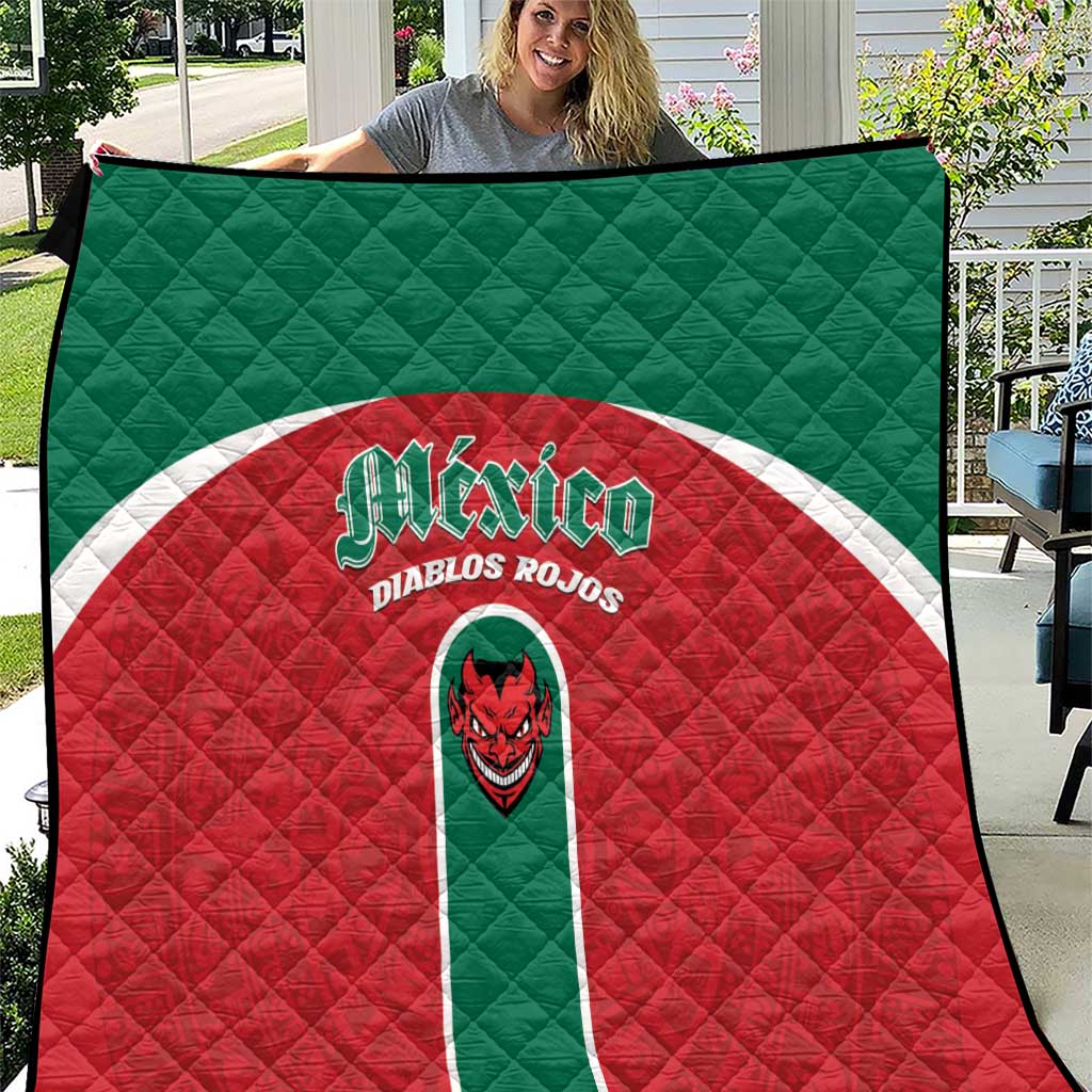 Baseball Mexico Diablos Rojos Quilt Red Devils Aztec Pattern
