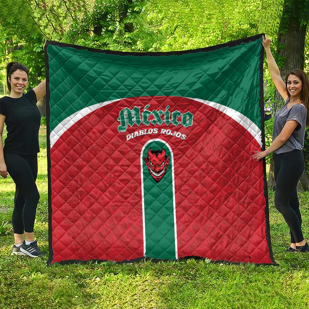 Baseball Mexico Diablos Rojos Quilt Red Devils Aztec Pattern