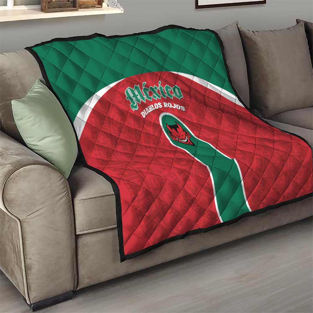 Baseball Mexico Diablos Rojos Quilt Red Devils Aztec Pattern