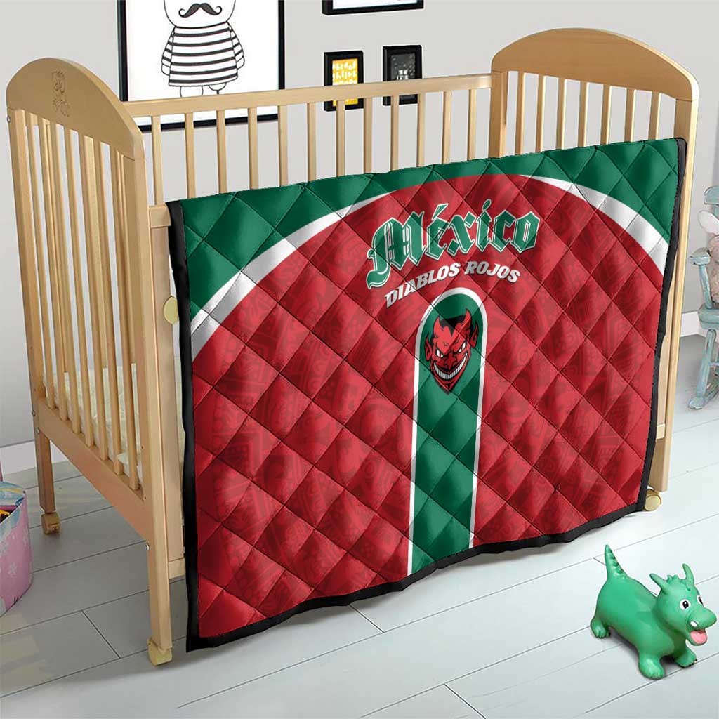 Baseball Mexico Diablos Rojos Quilt Red Devils Aztec Pattern