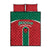 Baseball Mexico Diablos Rojos Quilt Bed Set Red Devils Aztec Pattern