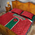 Baseball Mexico Diablos Rojos Quilt Bed Set Red Devils Aztec Pattern