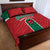 Baseball Mexico Diablos Rojos Quilt Bed Set Red Devils Aztec Pattern