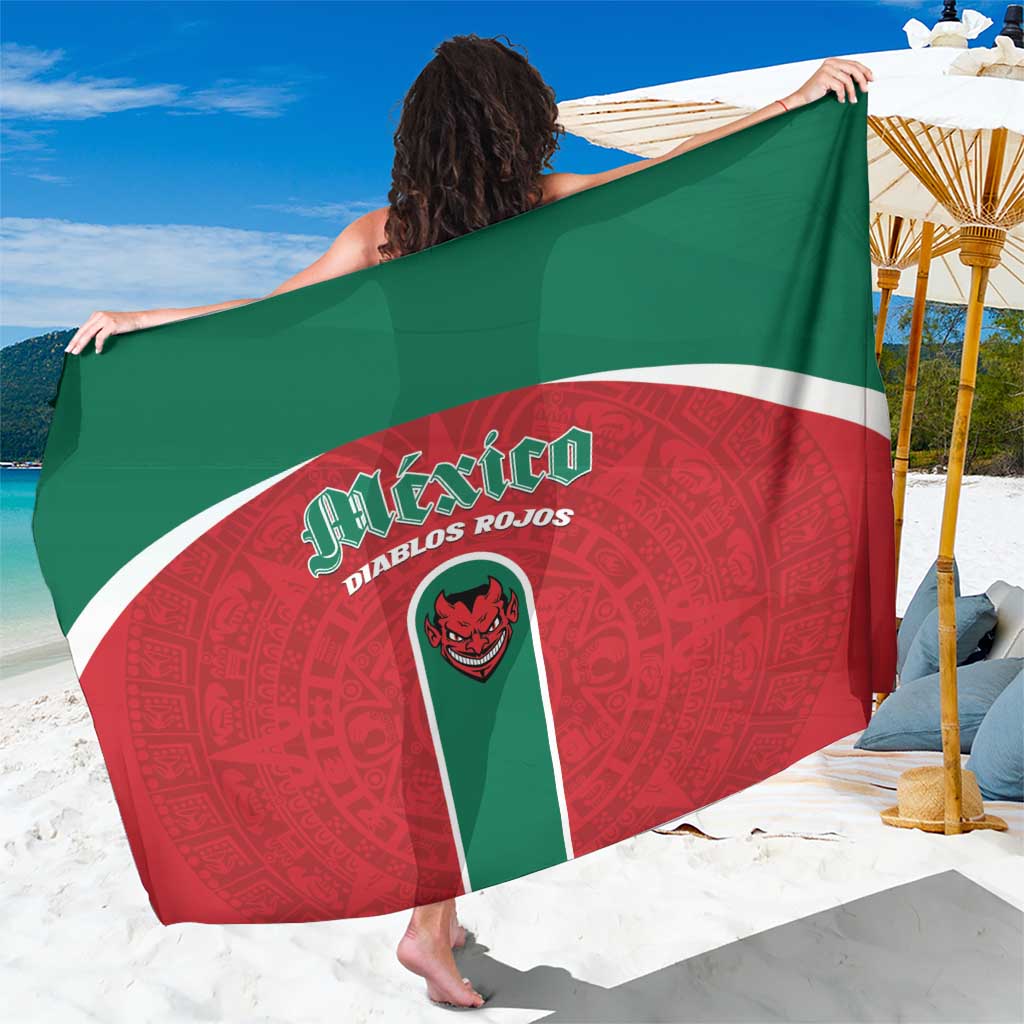 Baseball Mexico Diablos Rojos Sarong Red Devils Aztec Pattern