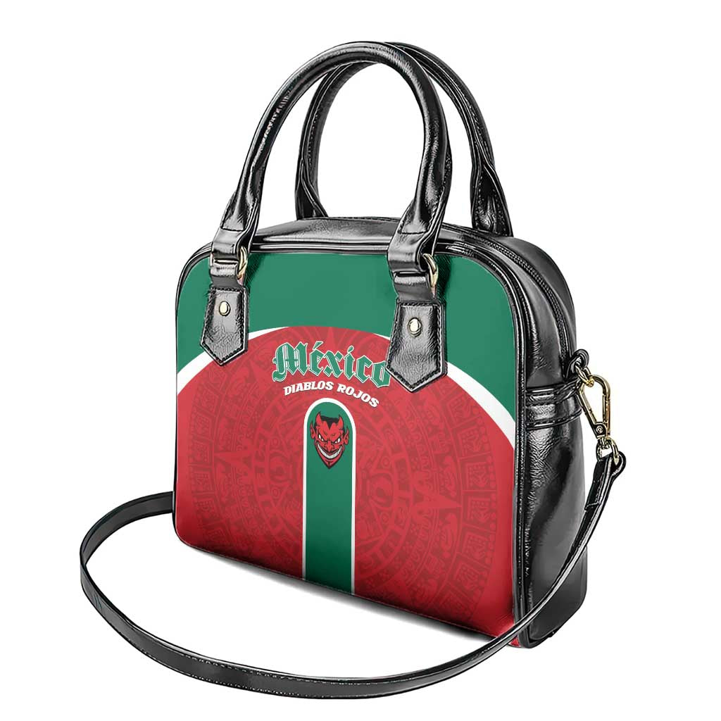 Baseball Mexico Diablos Rojos Shoulder Handbag Red Devils Aztec Pattern