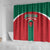 Baseball Mexico Diablos Rojos Shower Curtain Red Devils Aztec Pattern