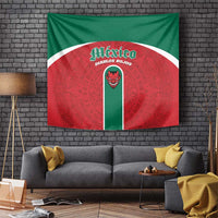 Baseball Mexico Diablos Rojos Tapestry Red Devils Aztec Pattern