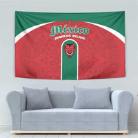 Baseball Mexico Diablos Rojos Tapestry Red Devils Aztec Pattern