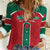 Custom Baseball Mexico Diablos Rojos Women Casual Shirt Red Devils Aztec Pattern