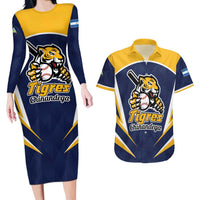 Custom Baseball Tigres Chinandega Couples Matching Long Sleeve Bodycon Dress and Hawaiian Shirt Go Nicaragua Boys
