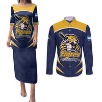 Custom Baseball Tigres Chinandega Couples Matching Puletasi and Long Sleeve Button Shirt Go Nicaragua Boys