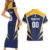 Custom Baseball Tigres Chinandega Couples Matching Short Sleeve Bodycon Dress and Hawaiian Shirt Go Nicaragua Boys
