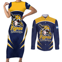 Custom Baseball Tigres Chinandega Couples Matching Short Sleeve Bodycon Dress and Long Sleeve Button Shirt Go Nicaragua Boys