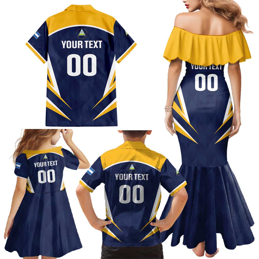Custom Baseball Tigres Chinandega Family Matching Mermaid Dress and Hawaiian Shirt Go Nicaragua Boys