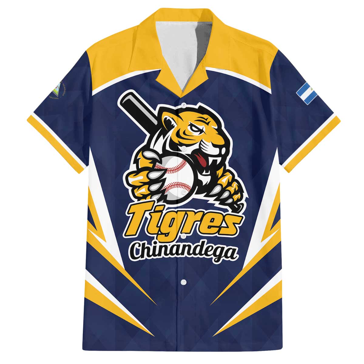 Custom Baseball Tigres Chinandega Family Matching Off The Shoulder Long Sleeve Dress and Hawaiian Shirt Go Nicaragua Boys