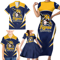 Custom Baseball Tigres Chinandega Family Matching Short Sleeve Bodycon Dress and Hawaiian Shirt Go Nicaragua Boys