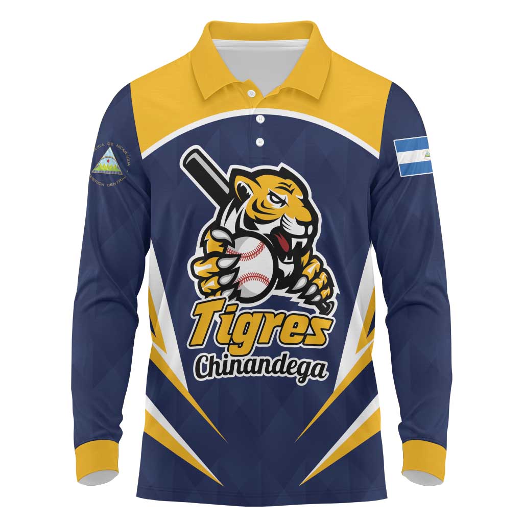 Custom Baseball Tigres Chinandega Long Sleeve Polo Shirt Go Nicaragua Boys