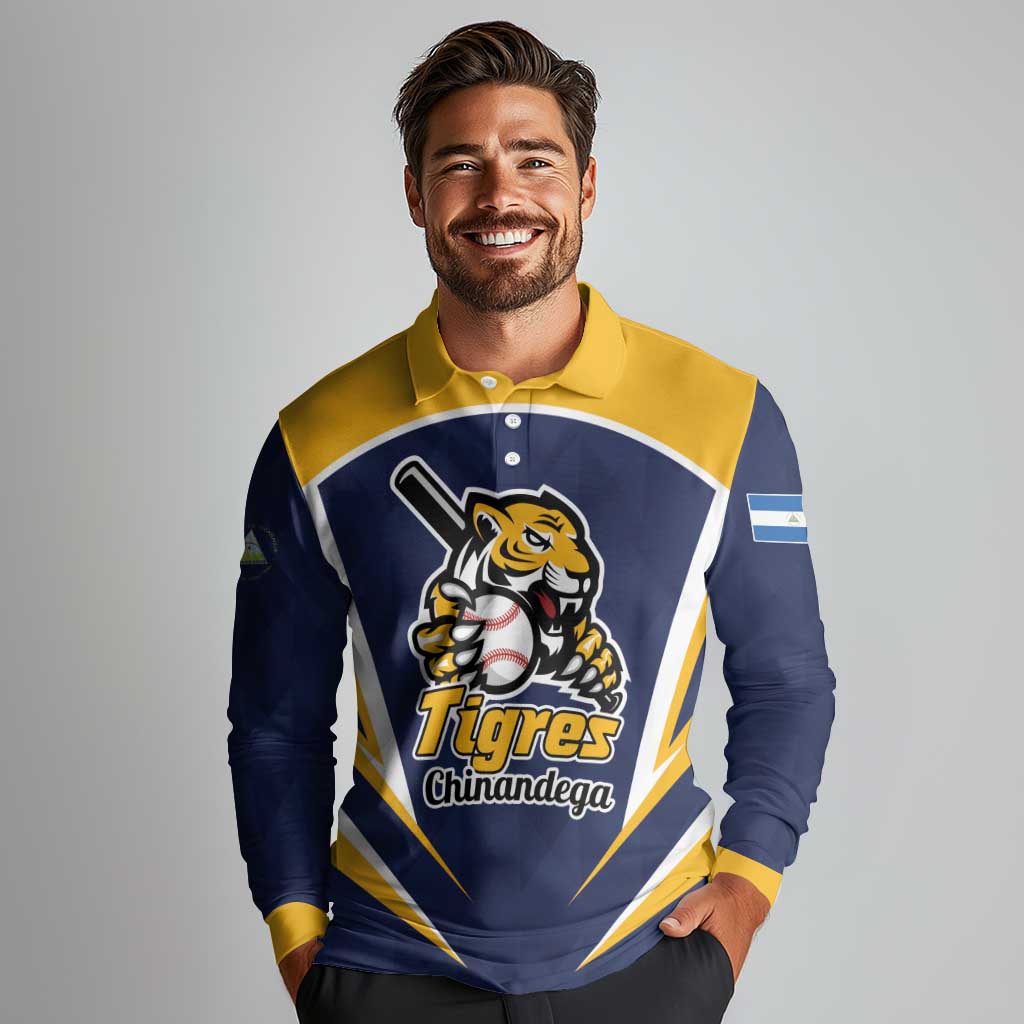Custom Baseball Tigres Chinandega Long Sleeve Polo Shirt Go Nicaragua Boys