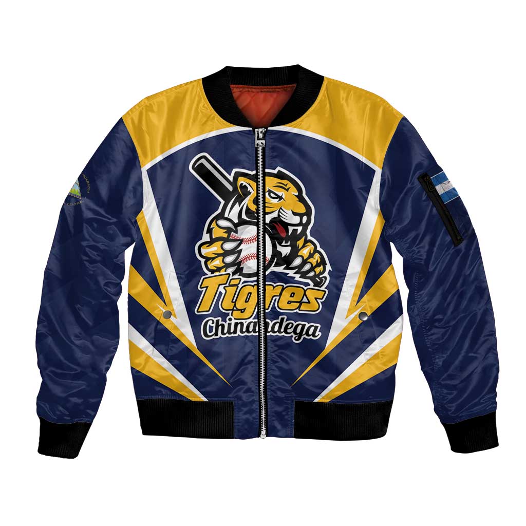 Custom Baseball Tigres Chinandega Sleeve Zip Bomber Jacket Go Nicaragua Boys