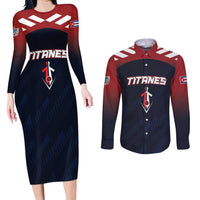 Custom Baseball Titanes Florida Couples Matching Long Sleeve Bodycon Dress and Long Sleeve Button Shirt Puerto Rico Boys Come On