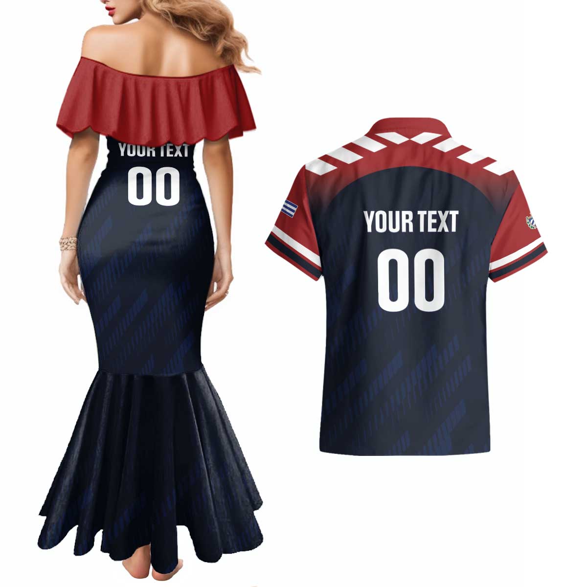 Custom Baseball Titanes Florida Couples Matching Mermaid Dress and Hawaiian Shirt Puerto Rico Boys Come On